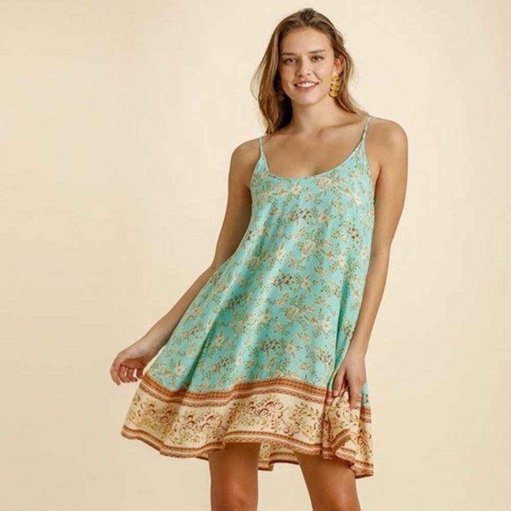 NEW Minty Printy Slip Dress - Picture 2 of 9
